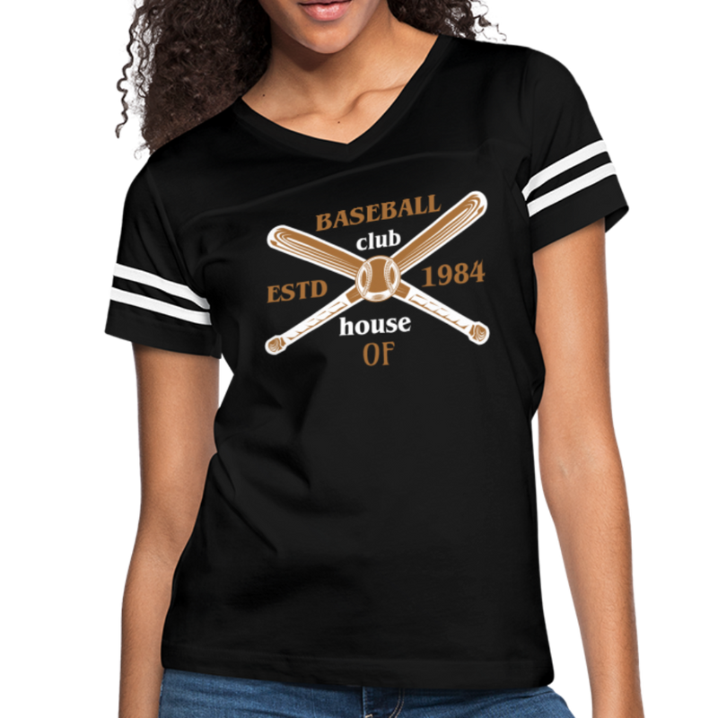 BASEBALL CLUB Women’s Vintage Sport T-Shirt - black/white