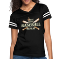 EAT SLEEP BASEBALL Women’s Vintage Sport T-Shirt - black/white