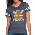 MORE BASEBALL Women’s Vintage Sport T-Shirt - vintage navy/white