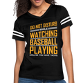 WATCHING BASEBALL Women’s Vintage Sport T-Shirt - black/white
