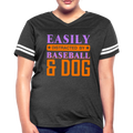 BASEBALL AND DOG Women’s Vintage Sport T-Shirt - vintage smoke/white