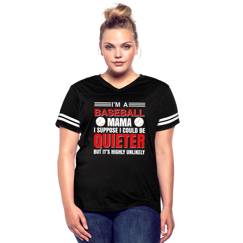 BASEBALL MAMA Women’s Vintage Sport T-Shirt - black/white