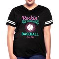 BASEBALL MOM LIFE Women’s Vintage Sport T-Shirt - black/white
