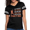 HE THOUGHT HE COULD Women’s Vintage Sport T-Shirt - black/white