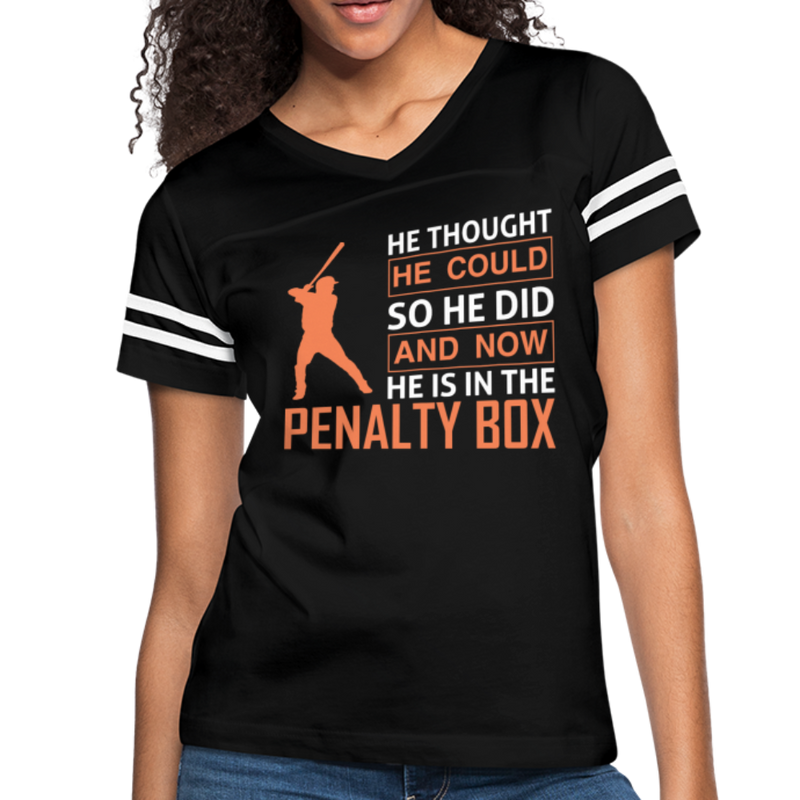 HE THOUGHT HE COULD Women’s Vintage Sport T-Shirt - black/white