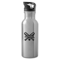Baseball Bat Water Bottle - silver