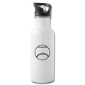 Baseball Water Bottle - white