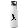Throwing Baseball Water Bottle - white