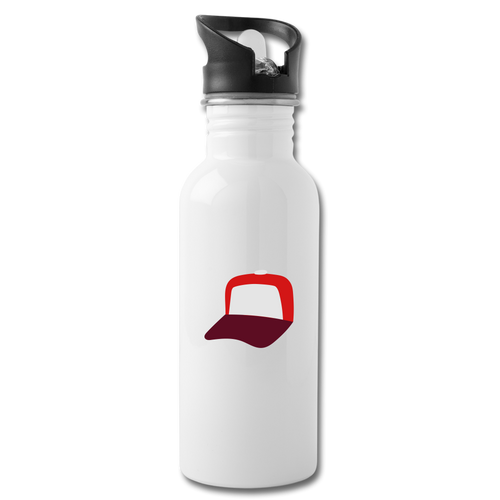 Baseball Hat Water Bottle - white