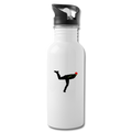 Baseball Player Water Bottle - white