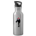 Baseball Player Water Bottle - silver