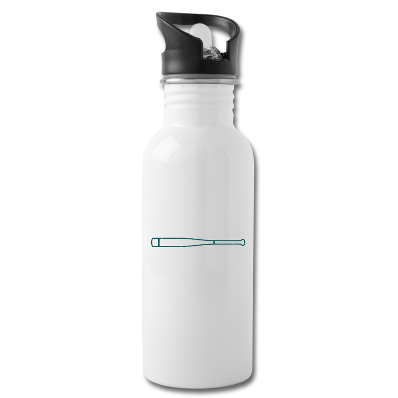 Baseball Ball Water Bottle - white