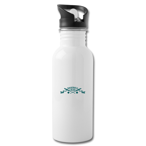 Baseball Logo Water Bottle - white