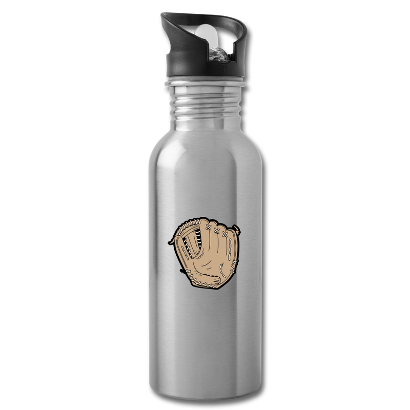 Baseball Glove Water Bottle - silver