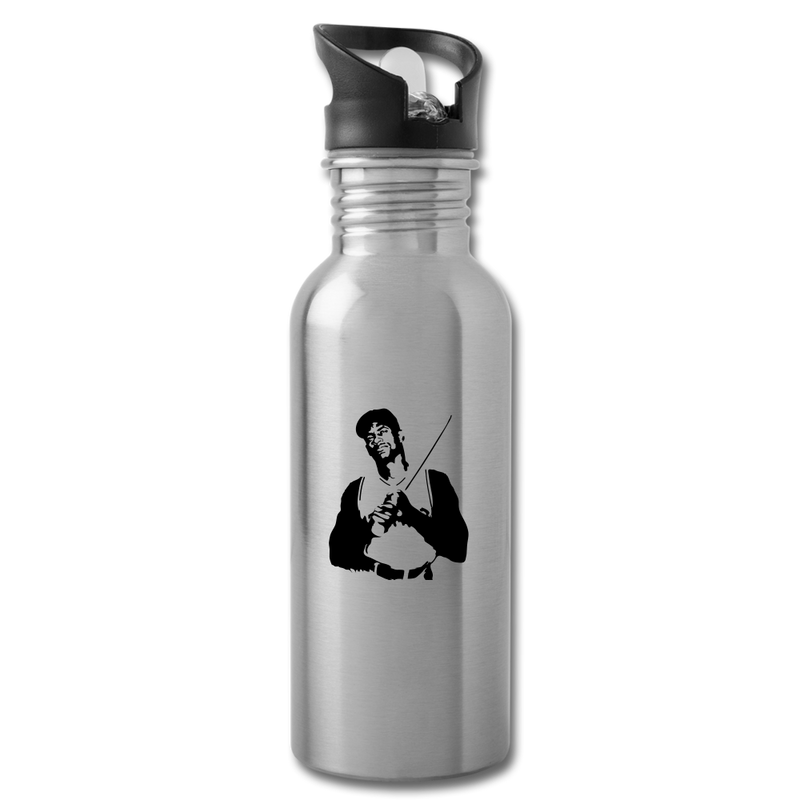 Famous Baseball Player Water Bottle - silver