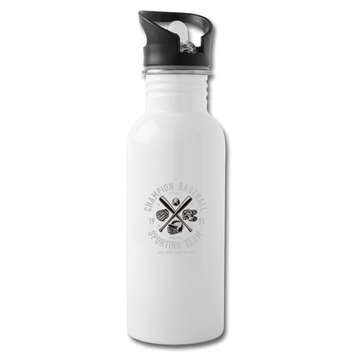 Champion Baseball Water Bottle - white