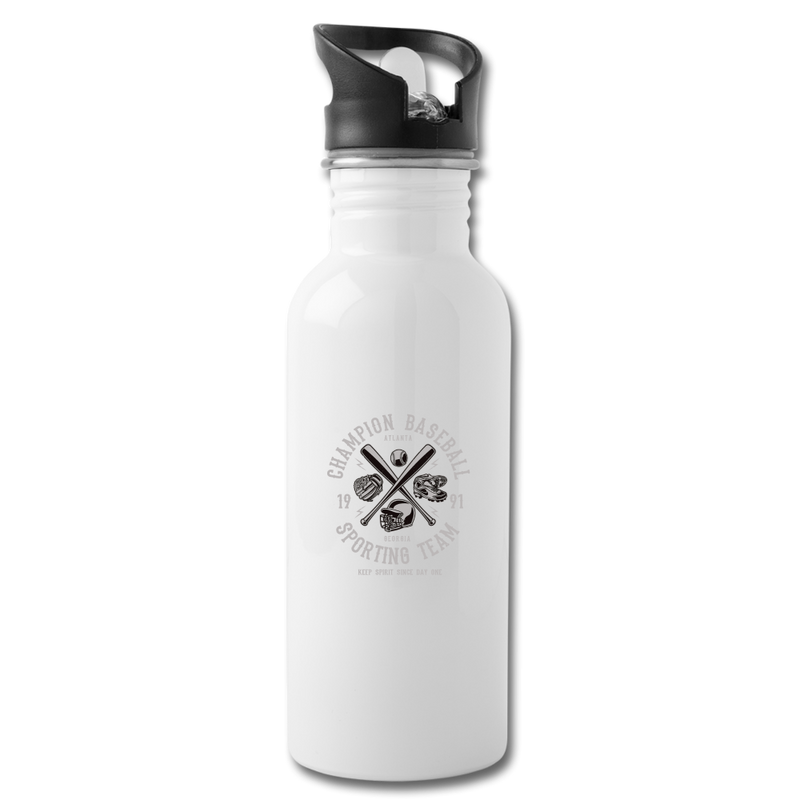 Champion Baseball Water Bottle - white