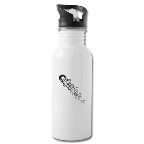 Flying Baseball Water Bottle - white