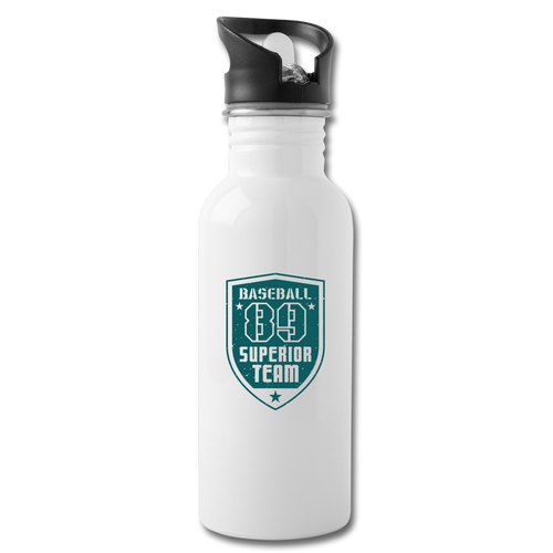 Baseball Superior Team Water Bottle - white