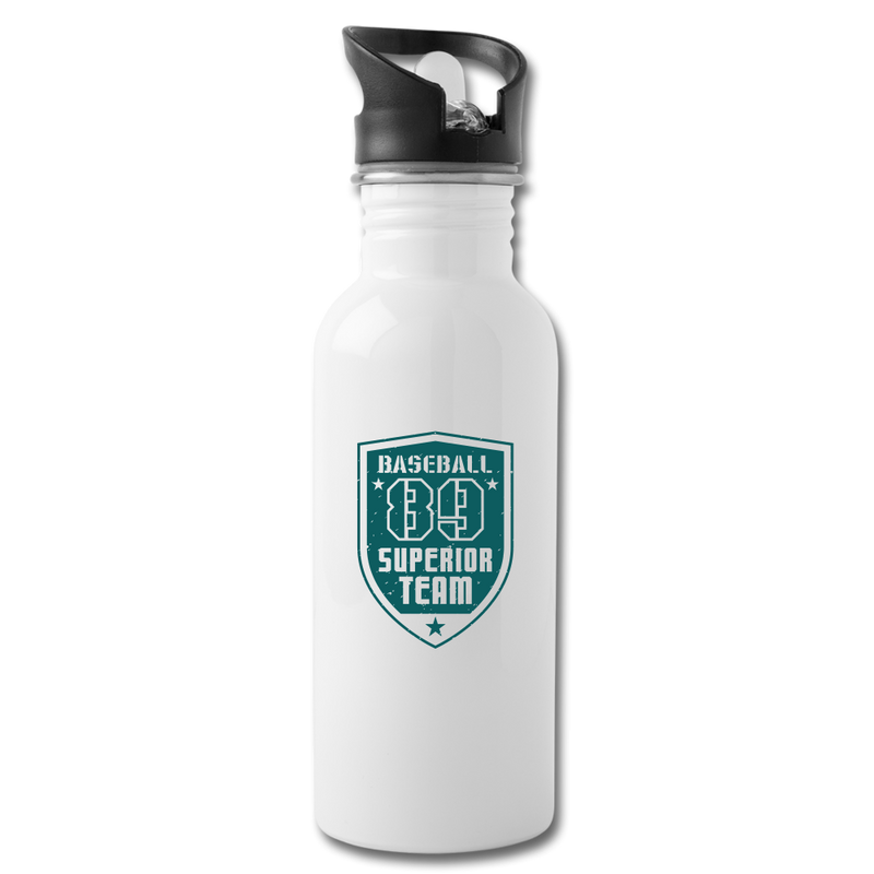 Baseball Superior Team Water Bottle - white
