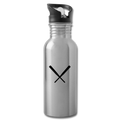 Baseball X Water Bottle - silver