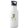 Kid Playing Baseball Water Bottle - white