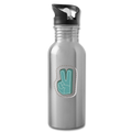Peace Sign Water Bottle - silver