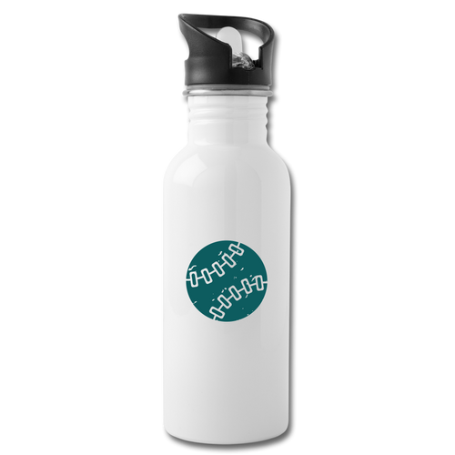 Baseball Water Bottle - white