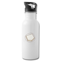 Baseball Plate Water Bottle - white