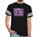BASEBALL IS MY SPORT Vintage Sport T-Shirt - black/white