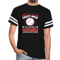 BASEBALL CATCHER Vintage Sport T-Shirt - black/white