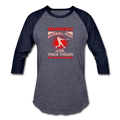 WARNING BASEBALL MOM Baseball T-Shirt - heather blue/navy