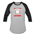 ALWAYS BE YOURSELF Baseball T-Shirt - heather gray/black