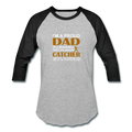 I'M A PROUD DAD Baseball T-Shirt - heather gray/black